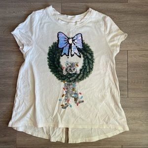 Old Navy Holiday Cat Shirt